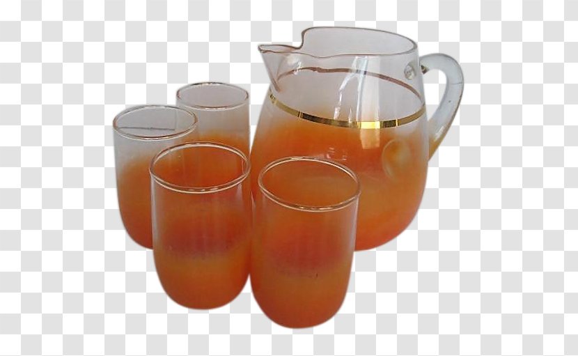 Orange Drink Juice Glass Pitcher Crystal Transparent PNG