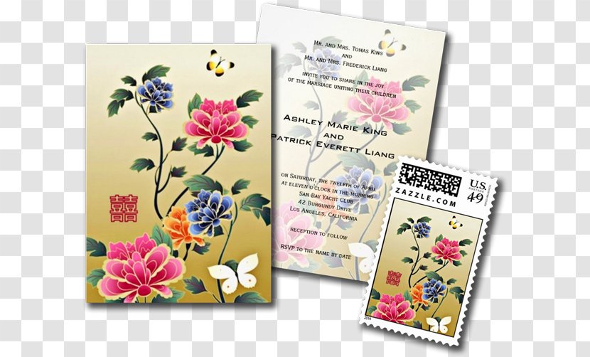 Wedding Invitation Paper Save The Date Floral Design - Gift - Double Happiness Transparent PNG