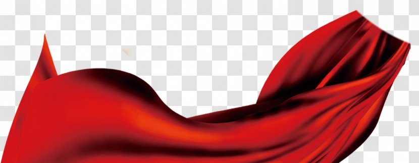 Red Sateen - Shoulder - Decorative Satin Transparent PNG