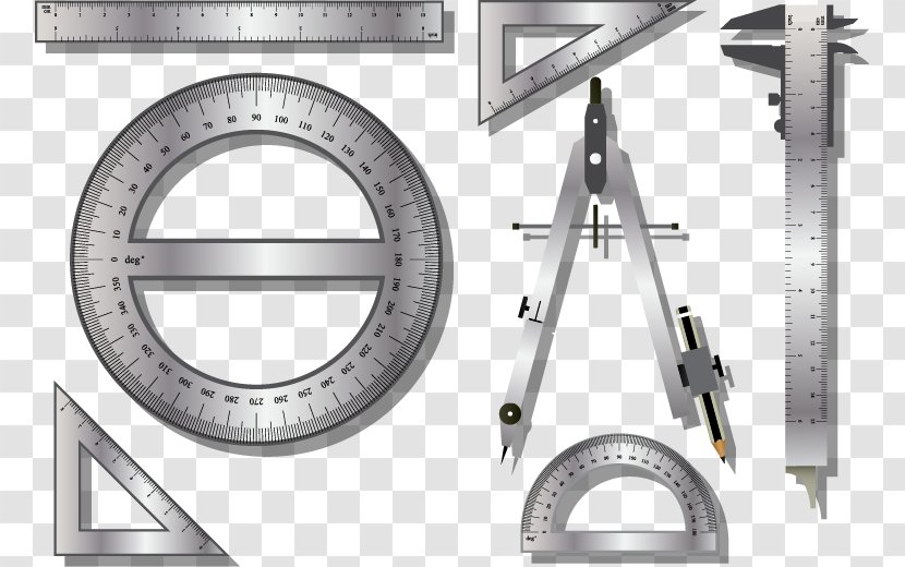 Ruler Download Compass - Vector Drawing Tools Transparent PNG