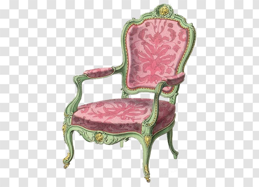 Furniture Chair Couch Rococo Decorative Arts - Seat - French Royal Pink Transparent PNG