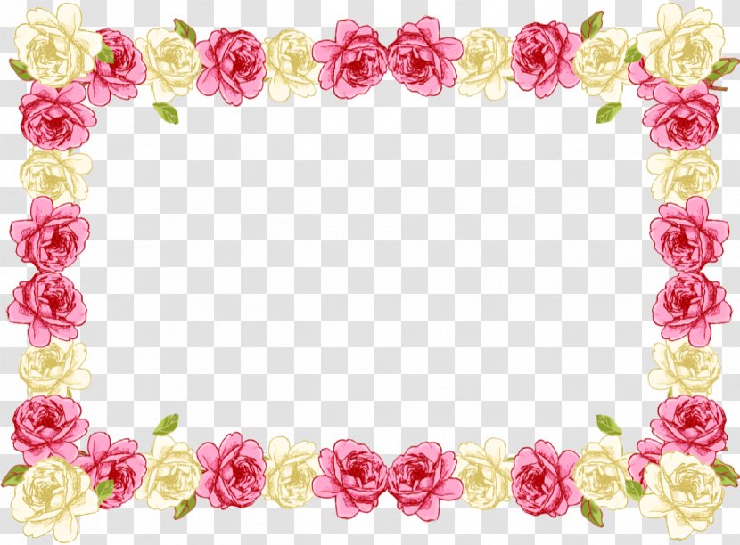 Rose Flower Drawing - Lei Picture Frame Transparent PNG