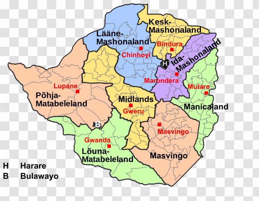Provinces Of Zimbabwe Great Geography Southern Rhodesia Transparent PNG