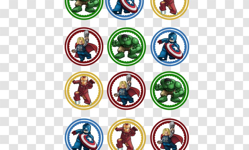 Cupcake Lego Marvel's Avengers Iron Man Hulk Super Heroes - Cake Transparent PNG