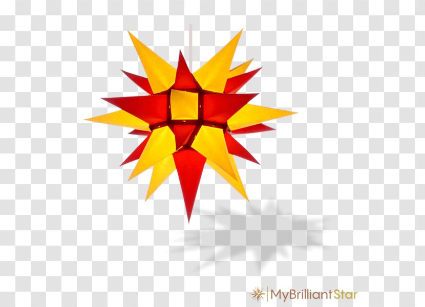 Paper Moravian Star Yellow Church Herrnhuter Sterne GmbH - Plastic - ManufakturBrilliant Transparent PNG