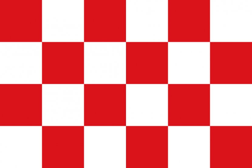 Flag Of North Brabant Provinces The Netherlands - Red Checkered Border Transparent PNG