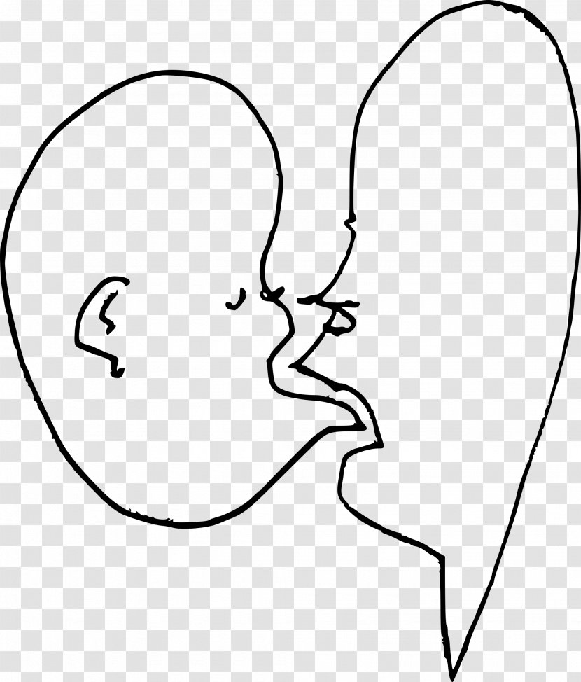 Line Art Talking Heads Clip - Watercolor - Comic Speech Bubble Transparent PNG