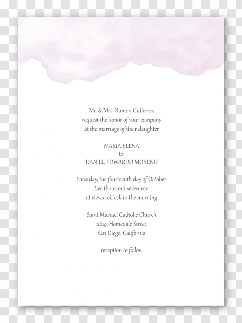 Wedding Invitation Convite Font - Watercolor Transparent PNG