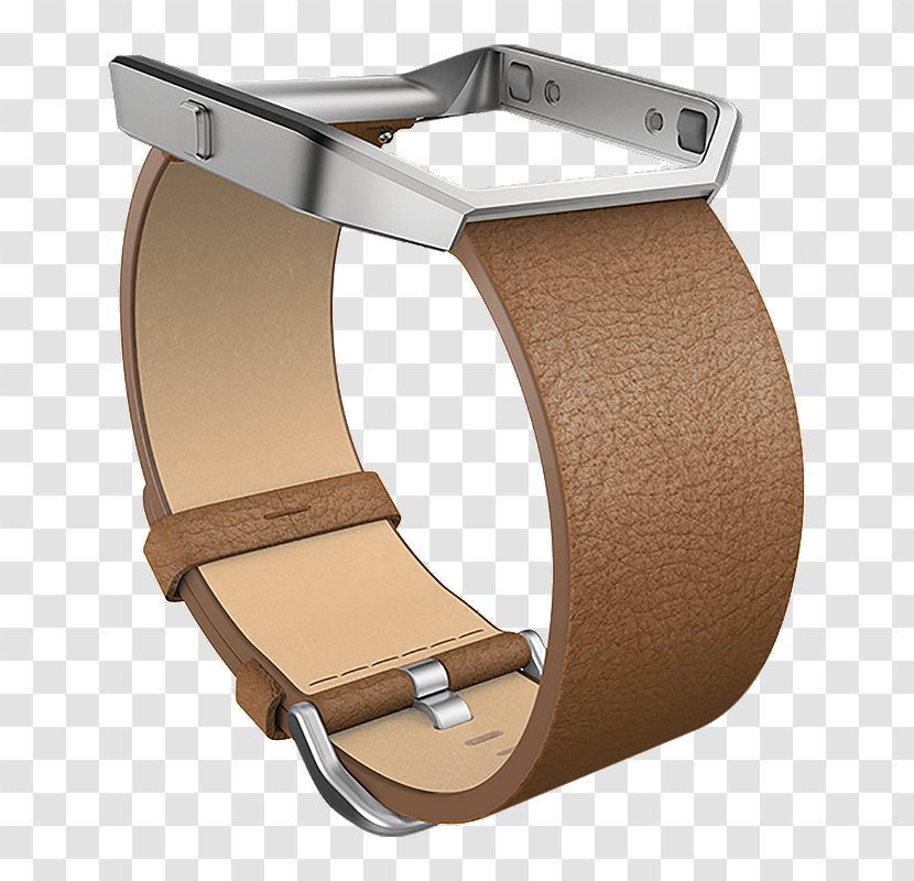 Fitbit Blaze Leather Accessory Band + Frame Activity Monitors - Beige - Camel Watch Transparent PNG