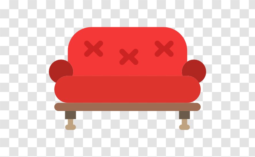 Couch Chair Icon - Seat - A Red Sofa Transparent PNG
