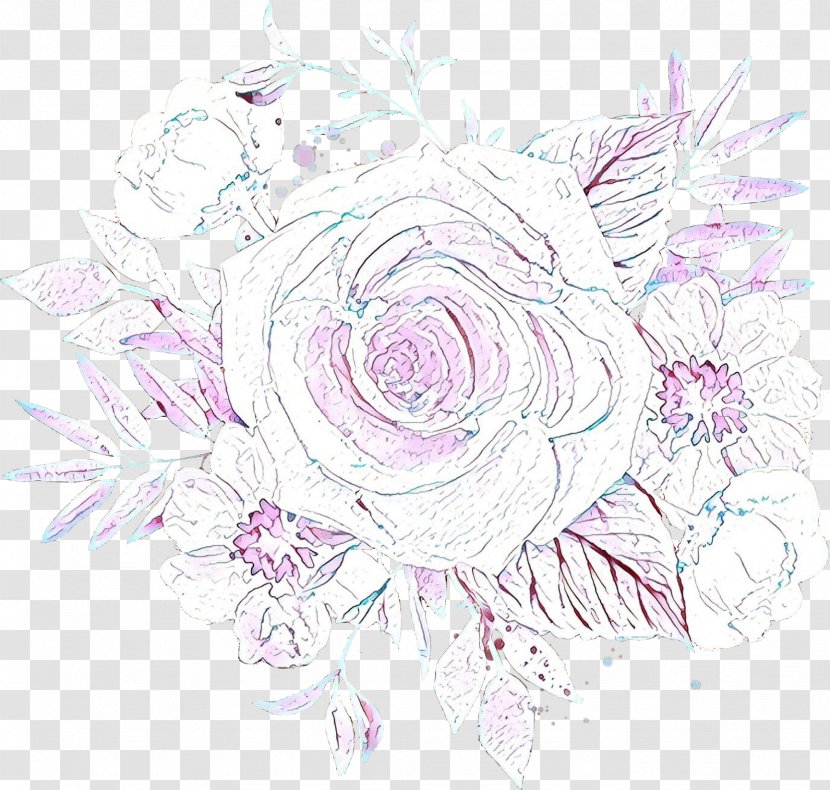 Bouquet Of Flowers Drawing - Lilac - Rose Order Transparent PNG