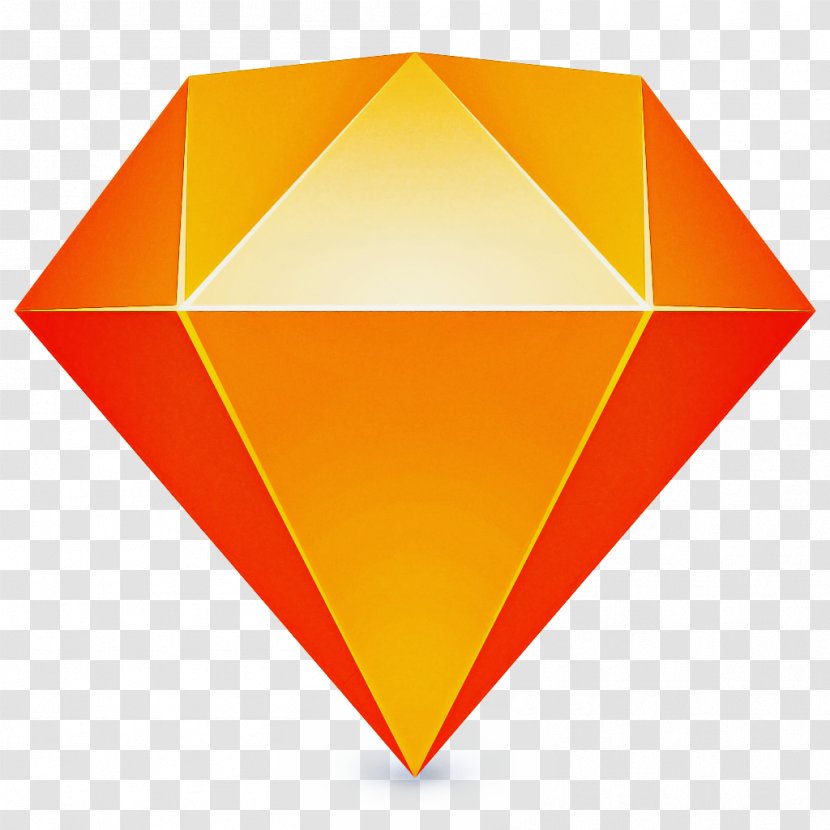 Orange Background - Triangle Yellow Transparent PNG