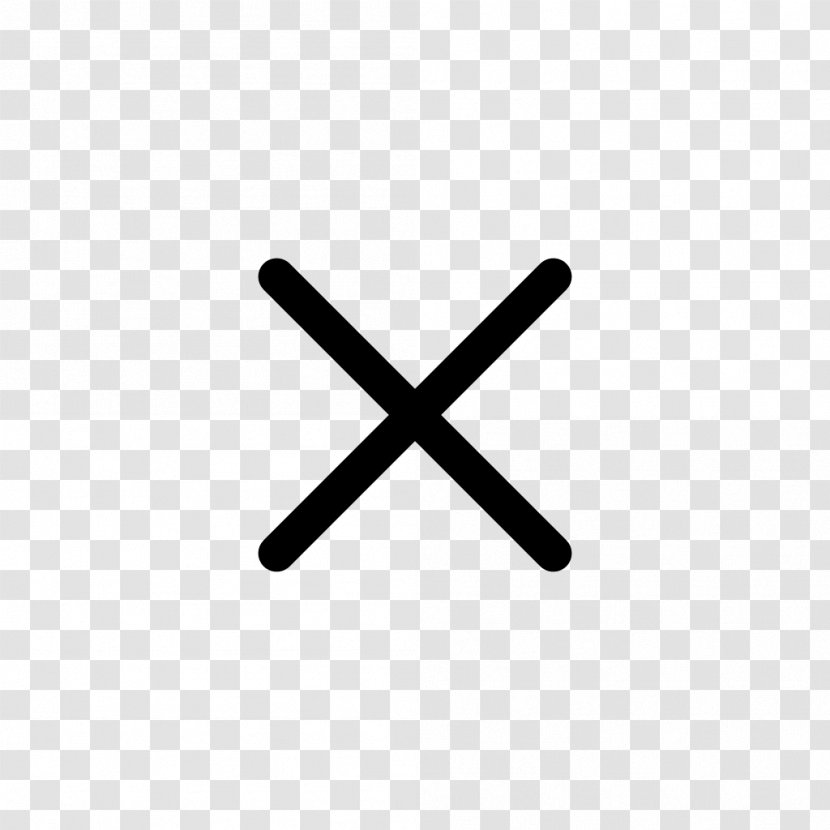 Symbol Multiplication Sign - Black Background Transparent PNG