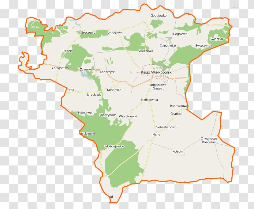 Map Wikipedia Urban-rural Municipality Of Poland Gmina Greater Voivodeship - Border Transparent PNG