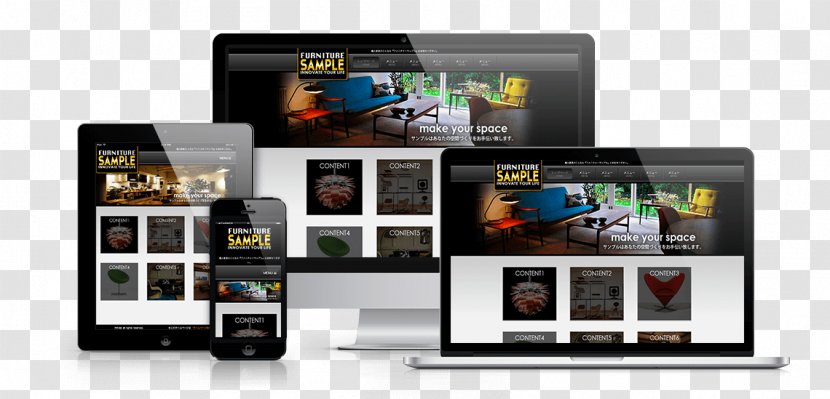 Smartphone Responsive Web Design Home Page - Technology Transparent PNG
