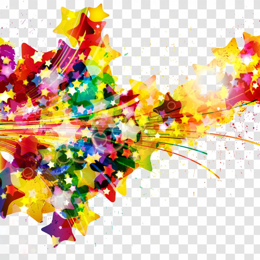 Watercolor Painting Splash Abstract Art - Colored Road Transparent PNG