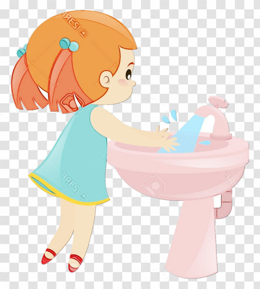 Cartoon Potty Training Bathing Child Toddler Transparent PNG