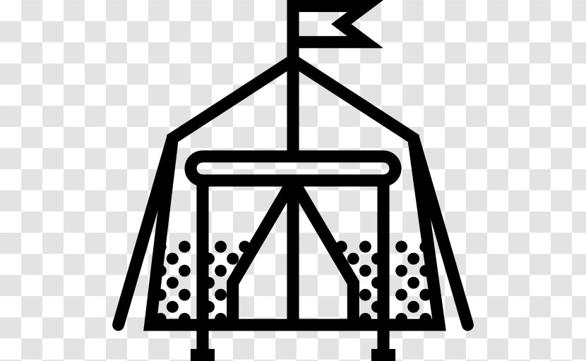 Camping Tent Hiking Clip Art - Black And White - House Transparent PNG