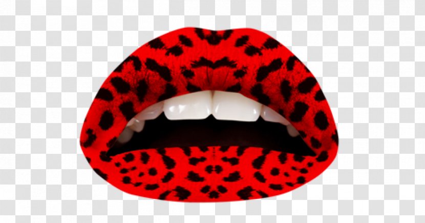 Cheetah Leopard Violent Lips Mouth - Red Transparent PNG