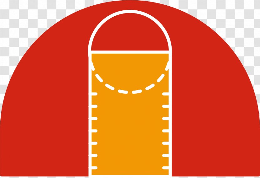 Basketball Court Euclidean Vector FIBA - Orange - Red Transparent PNG