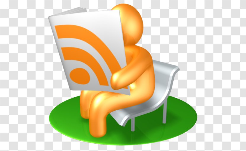 Orange Chair - RSS Reader Transparent PNG