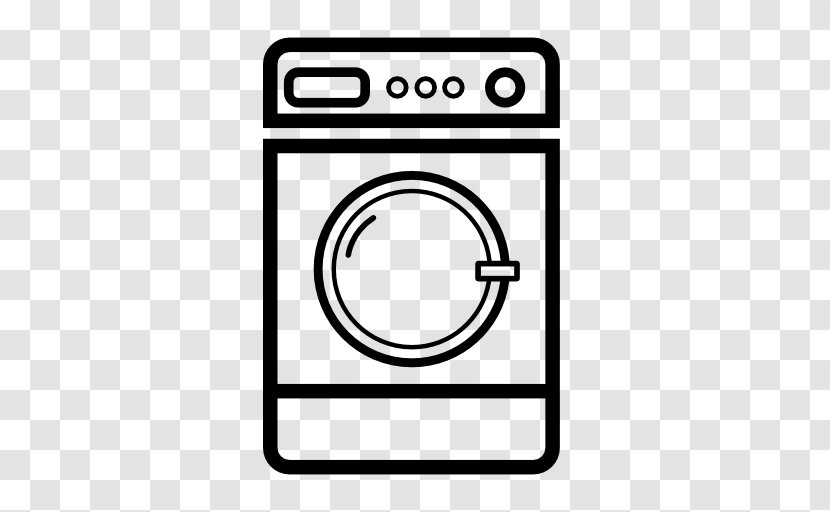 Washing Machines Laundry Symbol - Black And White - Area Transparent PNG