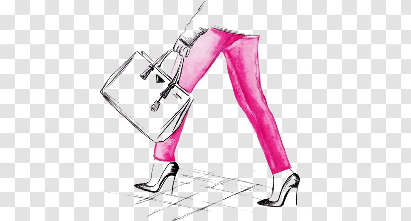 Pants Shoe High-heeled Footwear Fashion - Frame - Hand-painted Heels Woman Transparent PNG