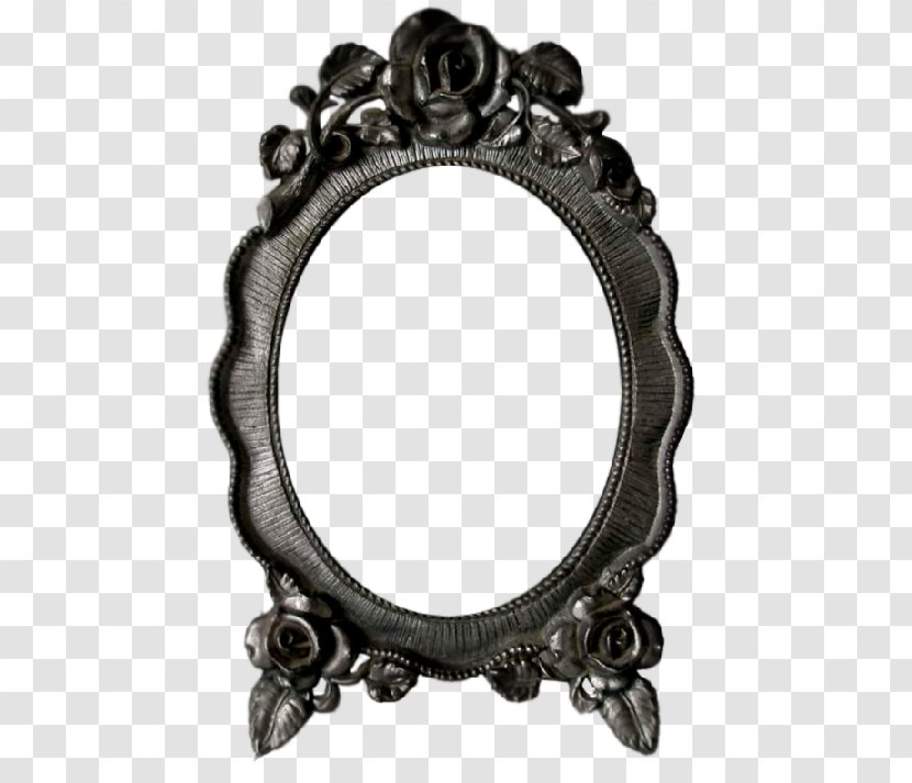 Silver Picture Frames Oval Transparent PNG