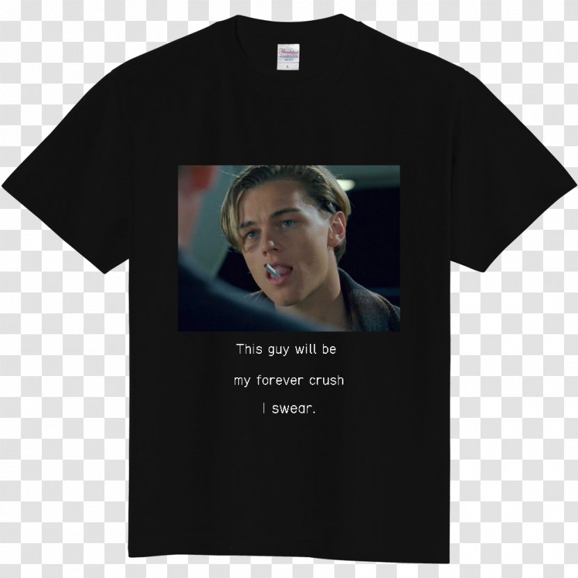 T-shirt Leonardo DiCaprio Clothing Raglan Sleeve - Black Transparent PNG
