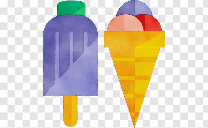 Yellow Cone Transparent PNG