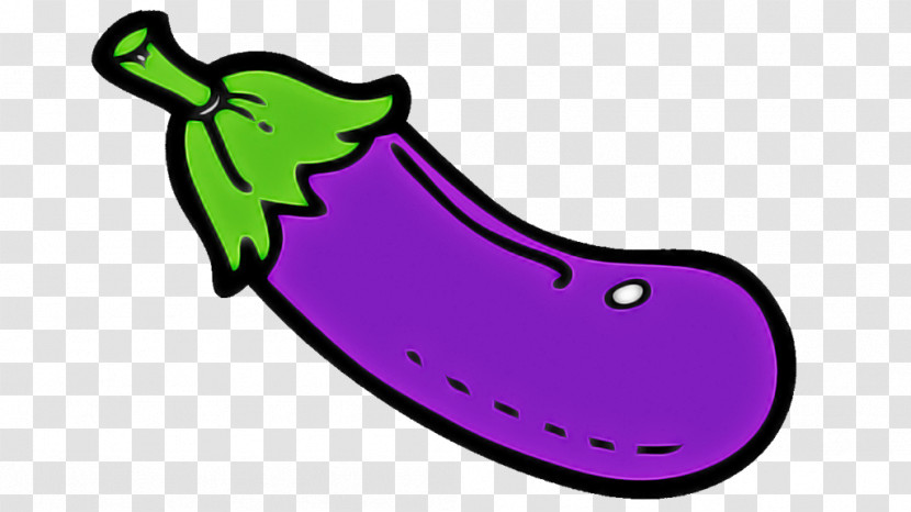 Violet Purple Cartoon Eggplant Plant Transparent PNG
