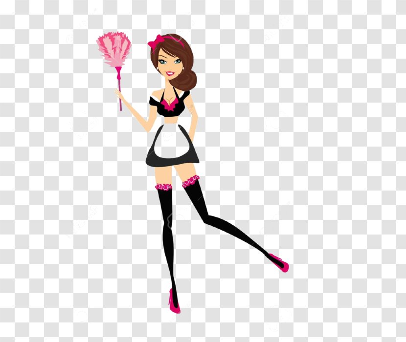 French Maid Vector Graphics Stock Photography Clip Art - Heart - Cartoon Cleaning Lady Transparent PNG