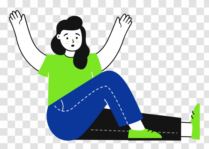 Sitting On Floor Sitting Woman Transparent PNG