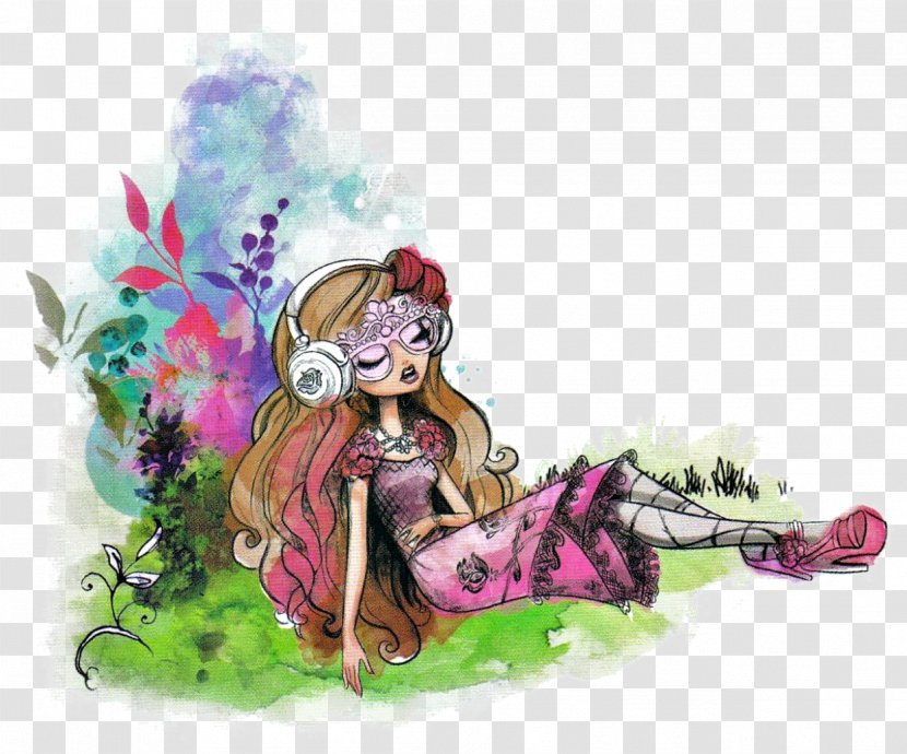 Ever After High YouTube Monster Doll - Watercolor - Wire Wonderland Transparent PNG