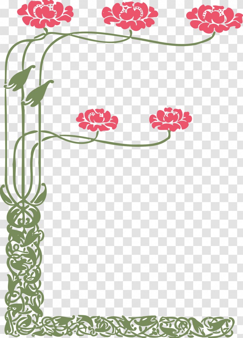 Flower Floral Design Art Clip - Heart - Border Transparent PNG