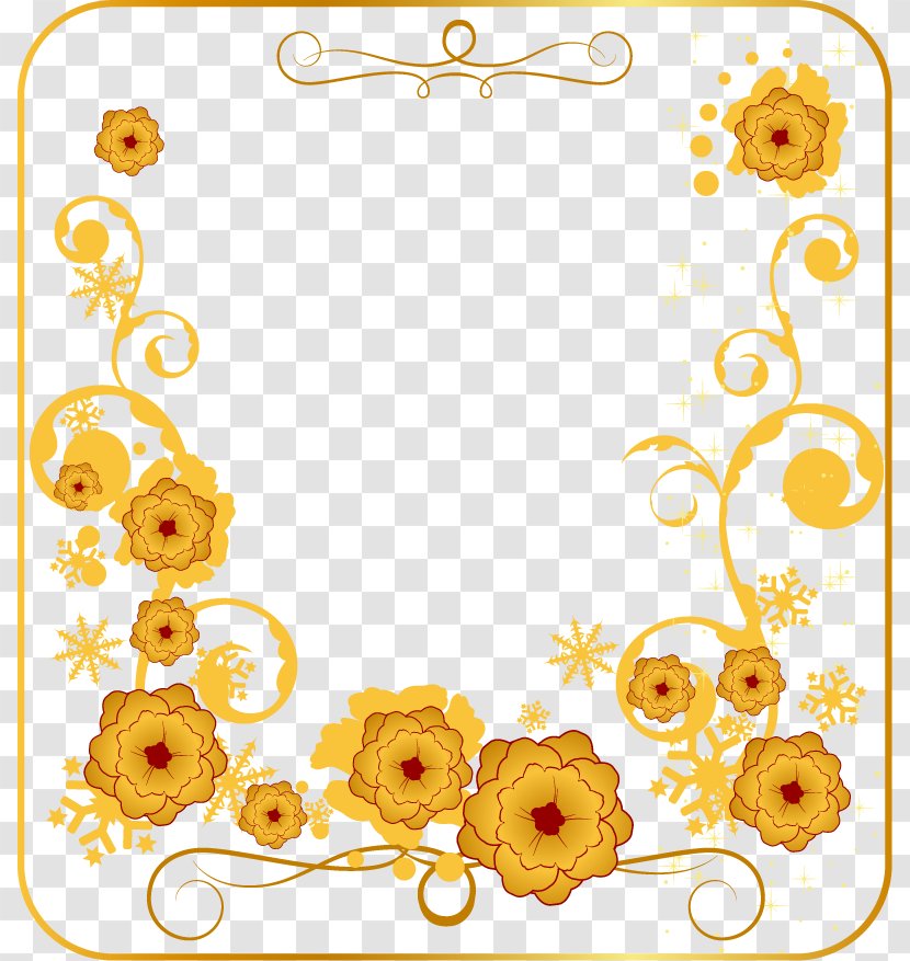 Christmas Icon - Smiley - Vector Gold Frame Transparent PNG