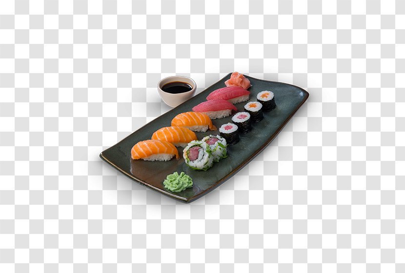 Sushi Asian Cuisine California Roll Sashimi Japanese - Dishes Transparent PNG