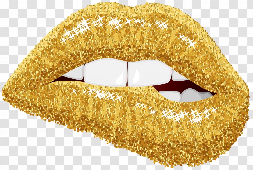 Lip Gold Clip Art - Mouth - Lips Transparent PNG