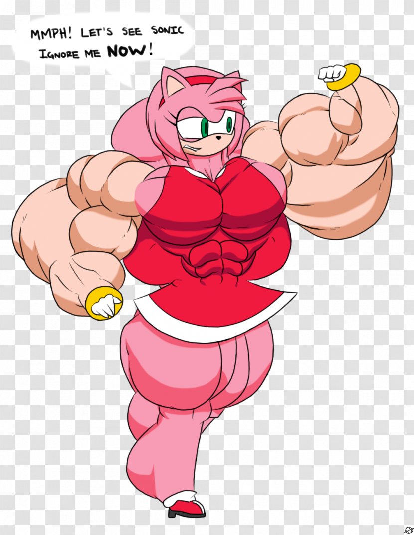 Amy Rose Muscle Hypertrophy Tails Sonic The Hedgehog - Cartoon - Anderssen Transparent PNG