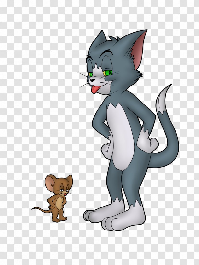Jerry Mouse Tom Cat Kitten And Sticker - Silhouette Transparent PNG