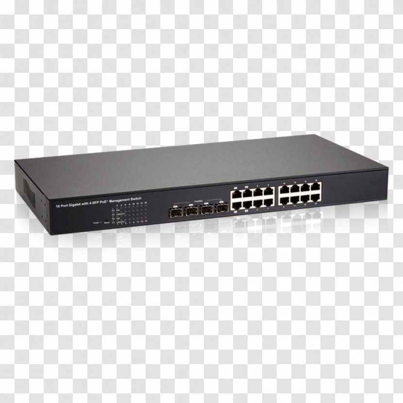 Network Switch Power Over Ethernet 10 Gigabit 19-inch Rack - 19inch - Ieee 8023u Transparent PNG