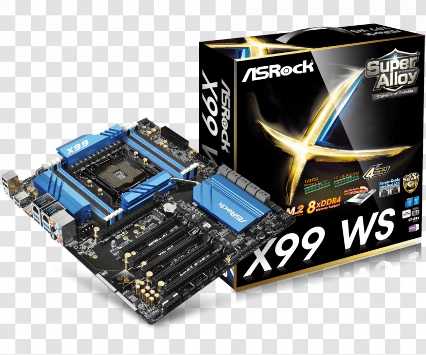 ASRock X99 Extreme11 LGA 2011-v3 Intel SATA 6Gb/s USB 3.0 Extended ATX Motherboard Transparent PNG