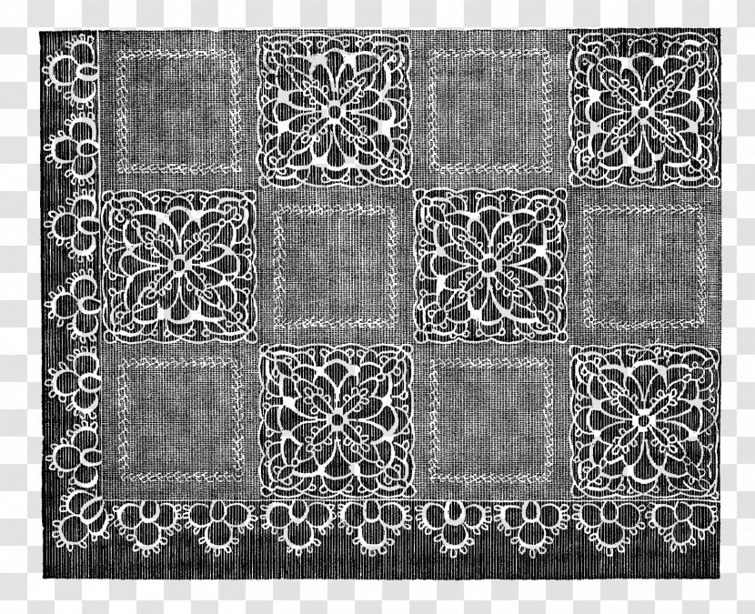 Place Mats Symmetry Line Flooring Pattern - Monochrome Transparent PNG