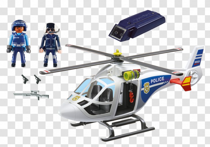 Helicopter Playmobil Police Aviation Toy Light - Vehicle Transparent PNG