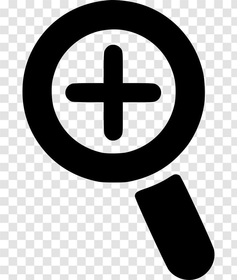 Zooming User Interface Clip Art - Cross - Magnifying Glass Transparent PNG