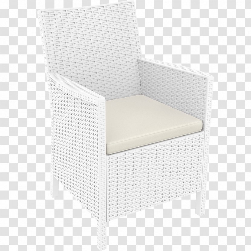 Chair Garden Furniture Wicker Cushion - Dining Room - Timber Battens Seating Top View Transparent PNG