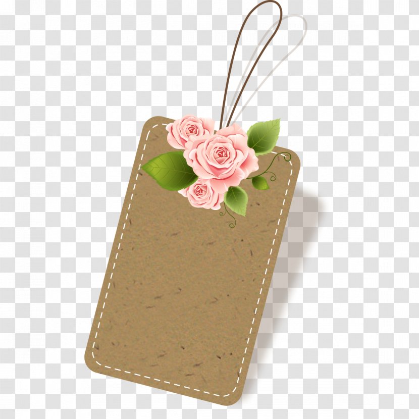 Paper Text - Peony Tag Creatives Transparent PNG
