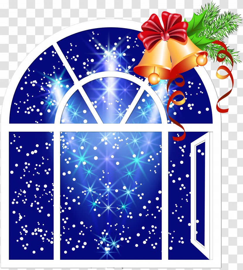 Christmas Window Santa Claus Clip Art - Card Transparent PNG