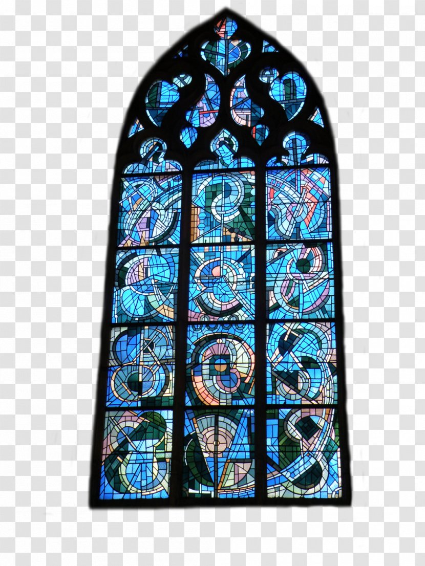Stained Glass Cobalt Blue Material - Church Window Transparent PNG