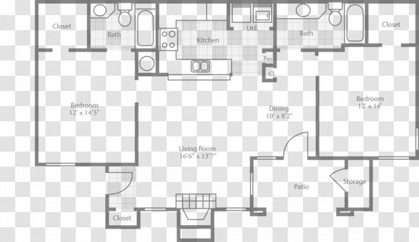 Floor Plan House Apartment Bedroom - Ask For Something From A Roommate Transparent PNG